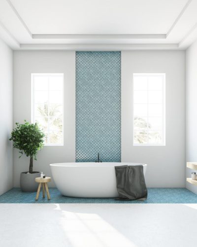 Salle de bain moderne avec baignoire